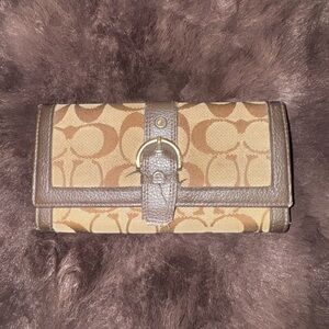 Coach Brown and Tan Wallet
